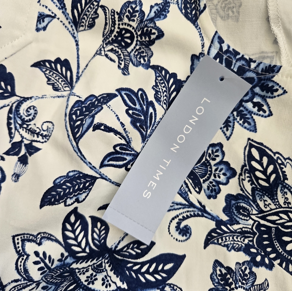 NWT London Times Floral Shift Dress - Picture 6 of 7